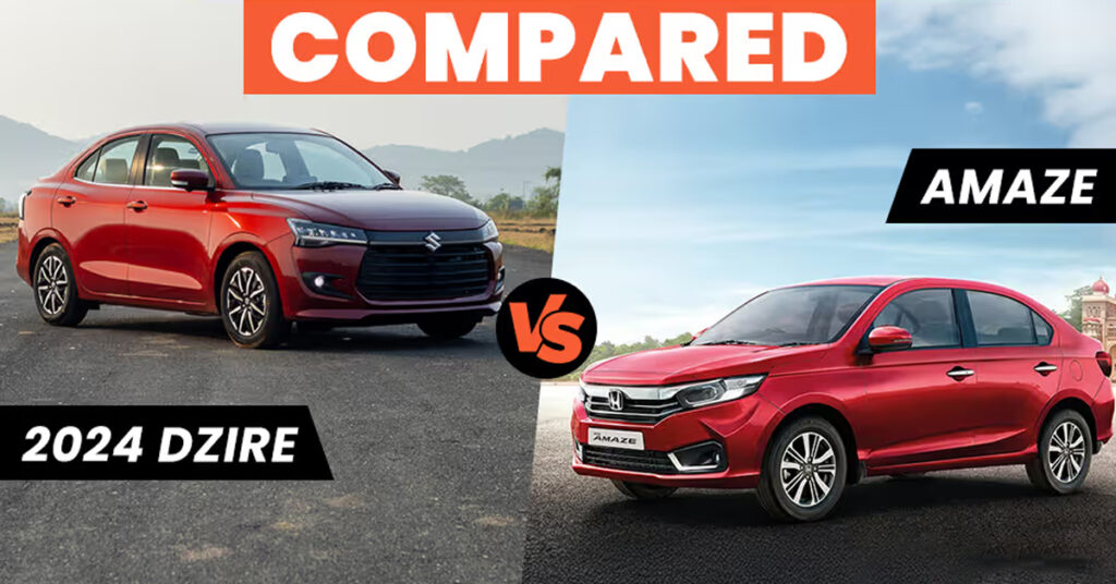 Honda Amaze vs Maruti Dzire Comparison